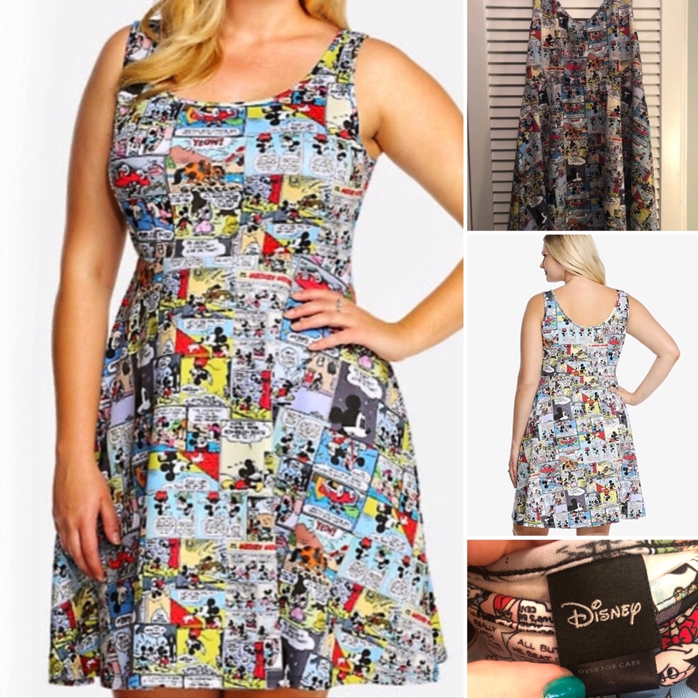 Torrid Mickey Comic Scuba Dress (Size 3)
